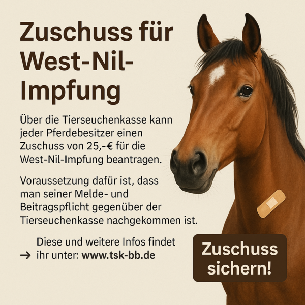 Zuschuss für West- Niel Impfung !